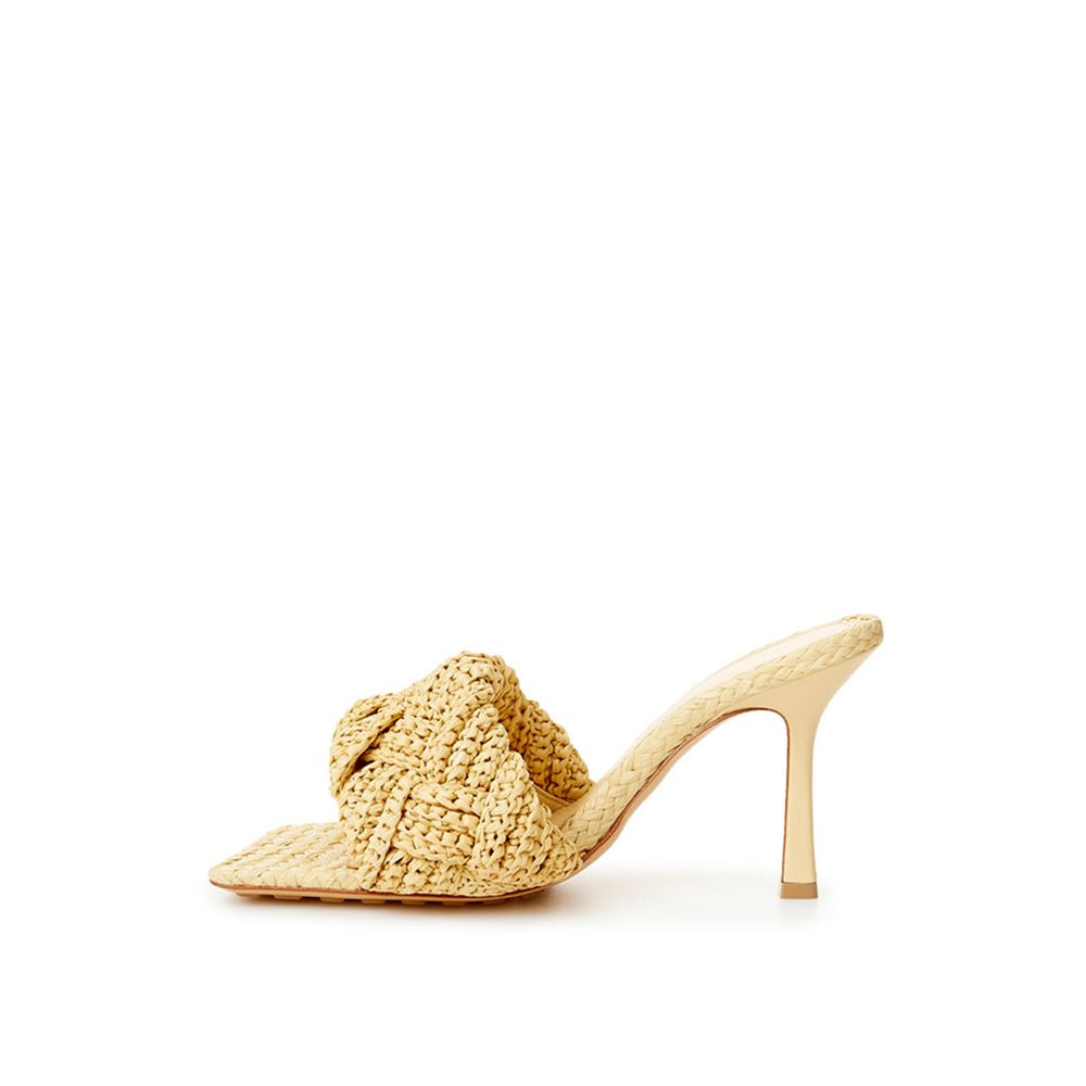 Bottega Veneta Beige Raffia Sandal