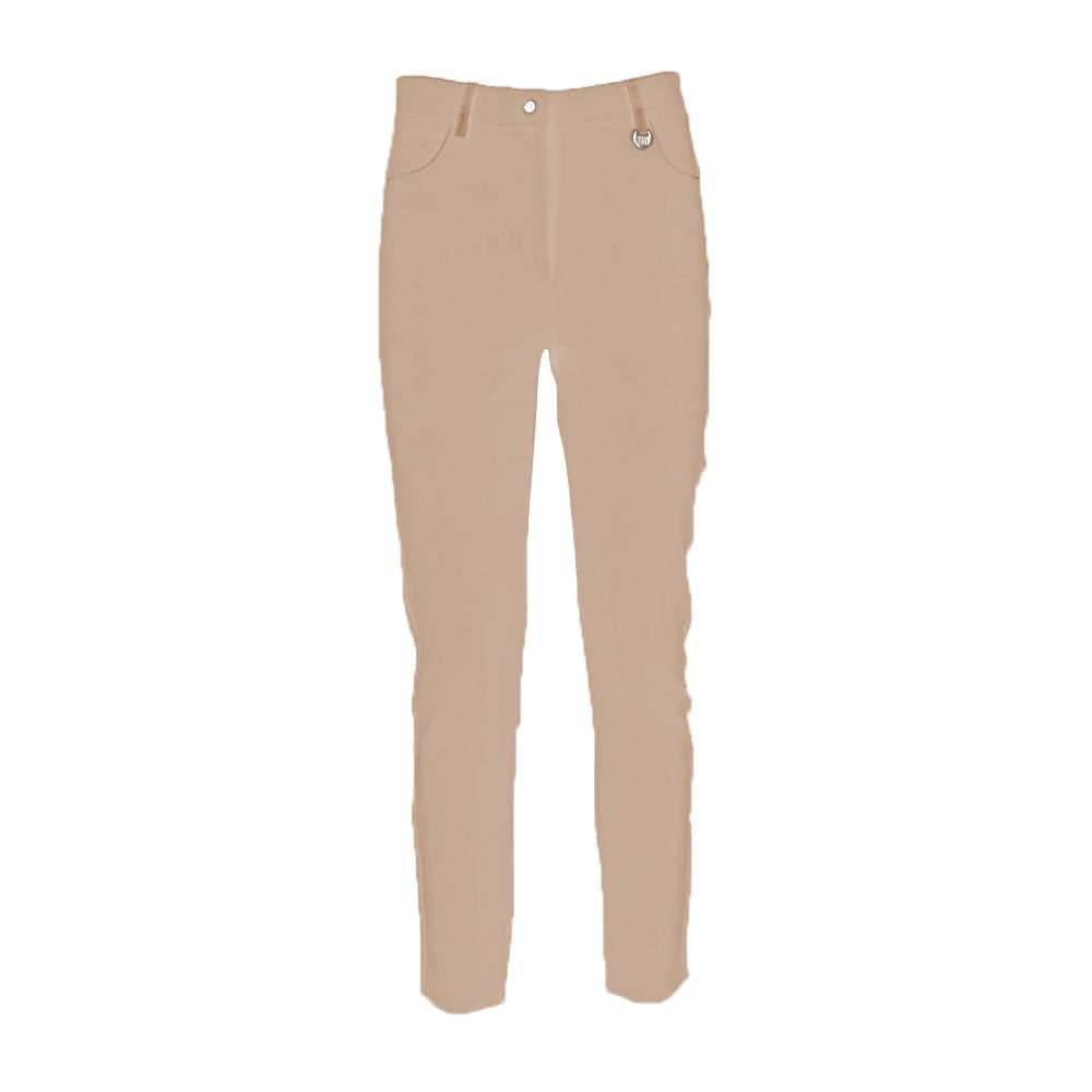 Yes Zee Beige Viscose Jeans & Pant