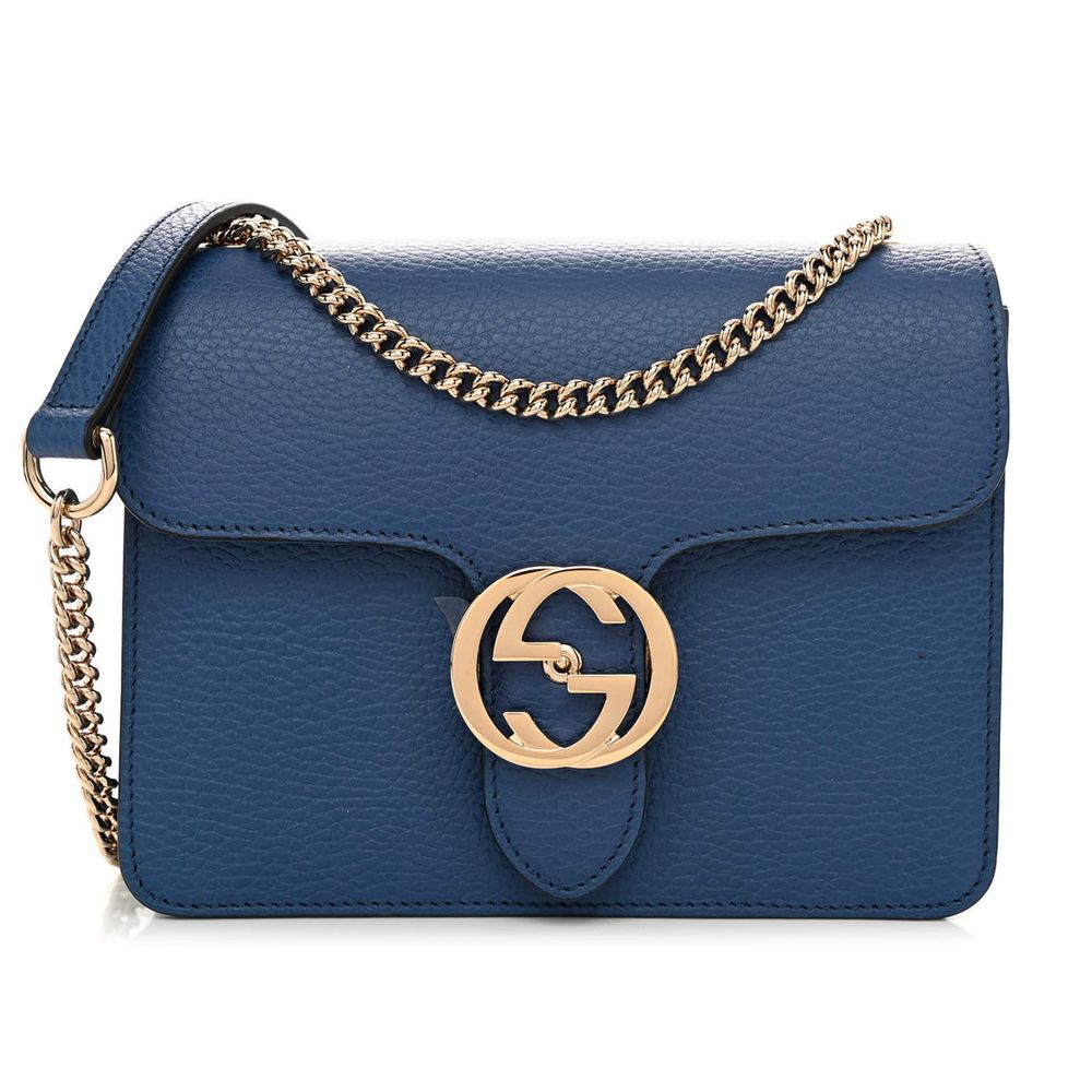 Gucci Blue Leather Crossbody Bag