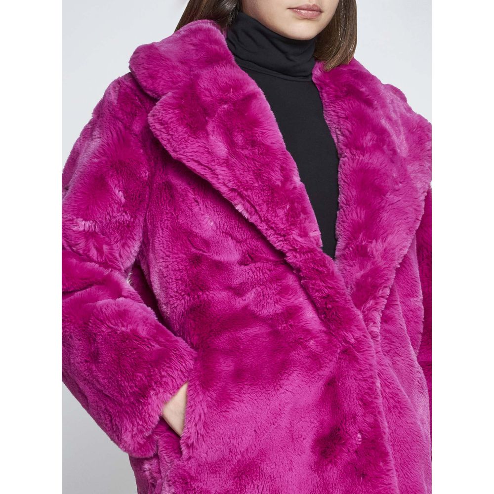 Apparis Chic Pink Faux Fur Jacket - Eco-Friendly Winter Essential