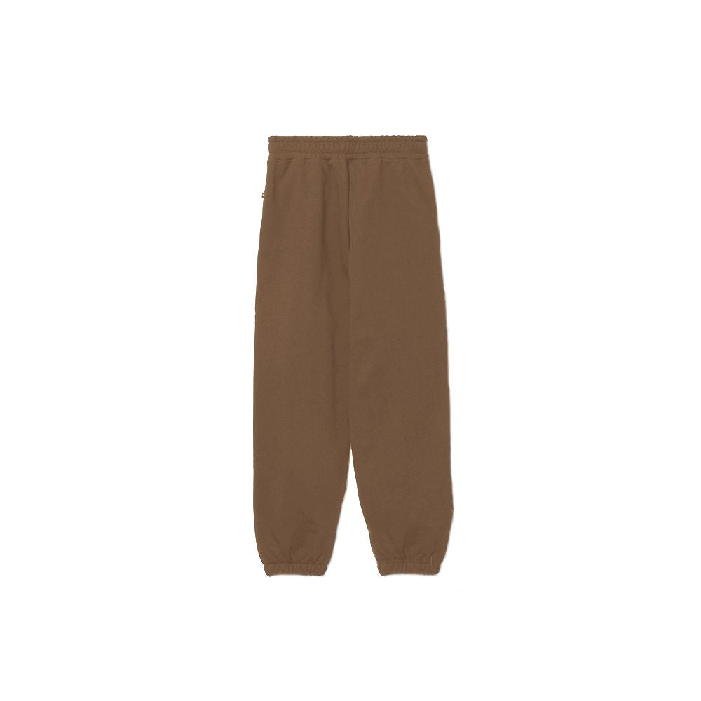 Comme Des Fuckdown Chic Brown Cotton Sweatpants with Unique Print