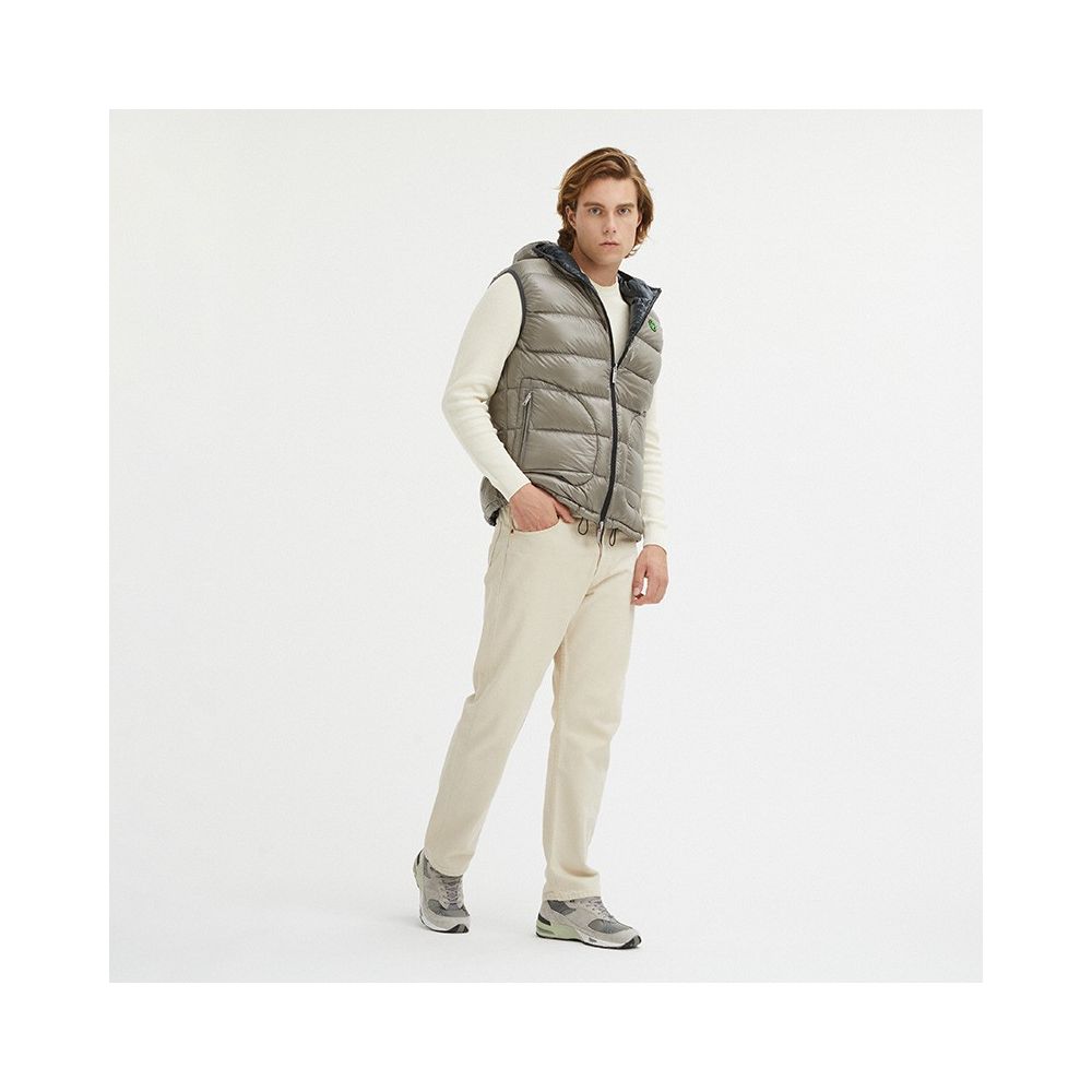 Centogrammi Reversible Goose Down Hooded Vest in Gray