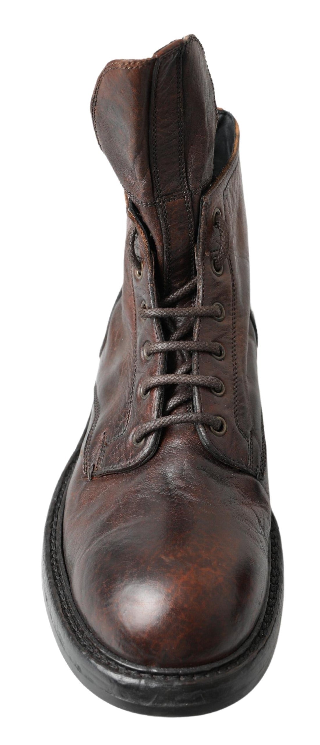 Dolce & Gabbana Elegant Combat Leather Boots - Refined Style