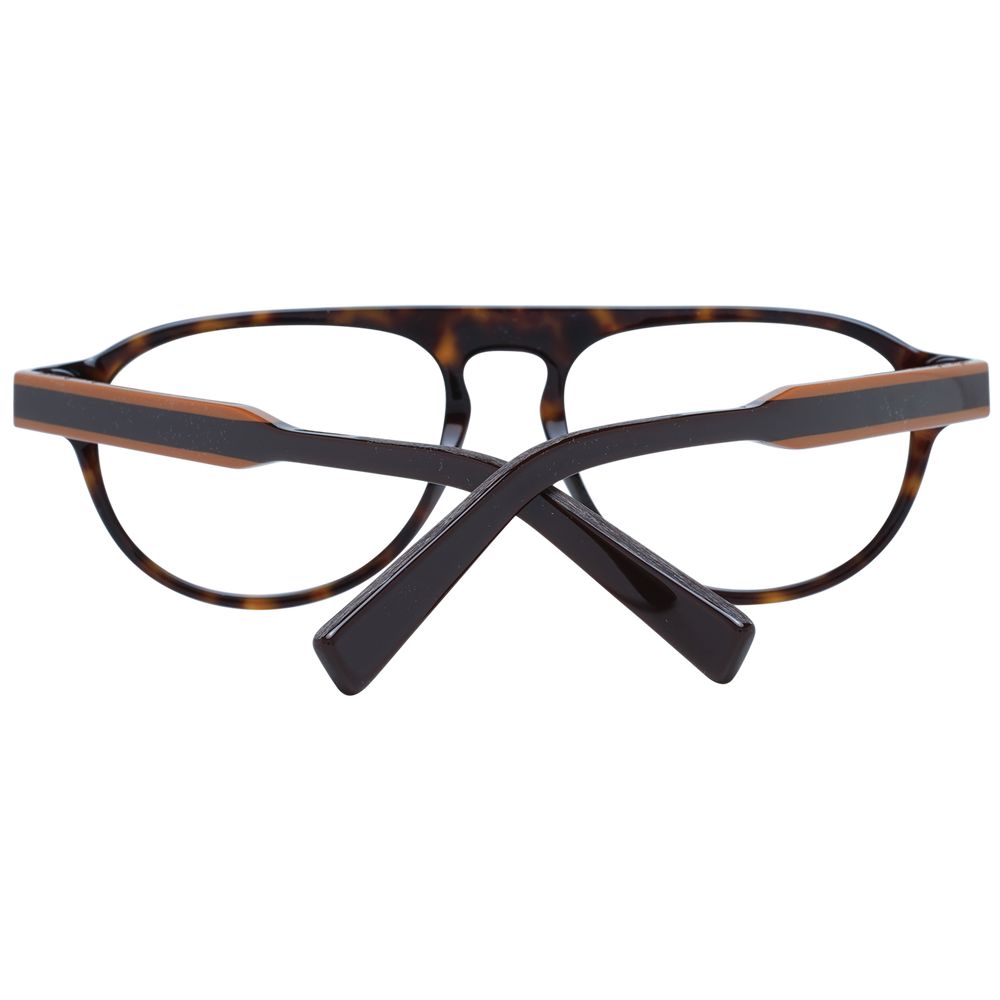 Ermenegildo Zegna Brown Men Optical Frames