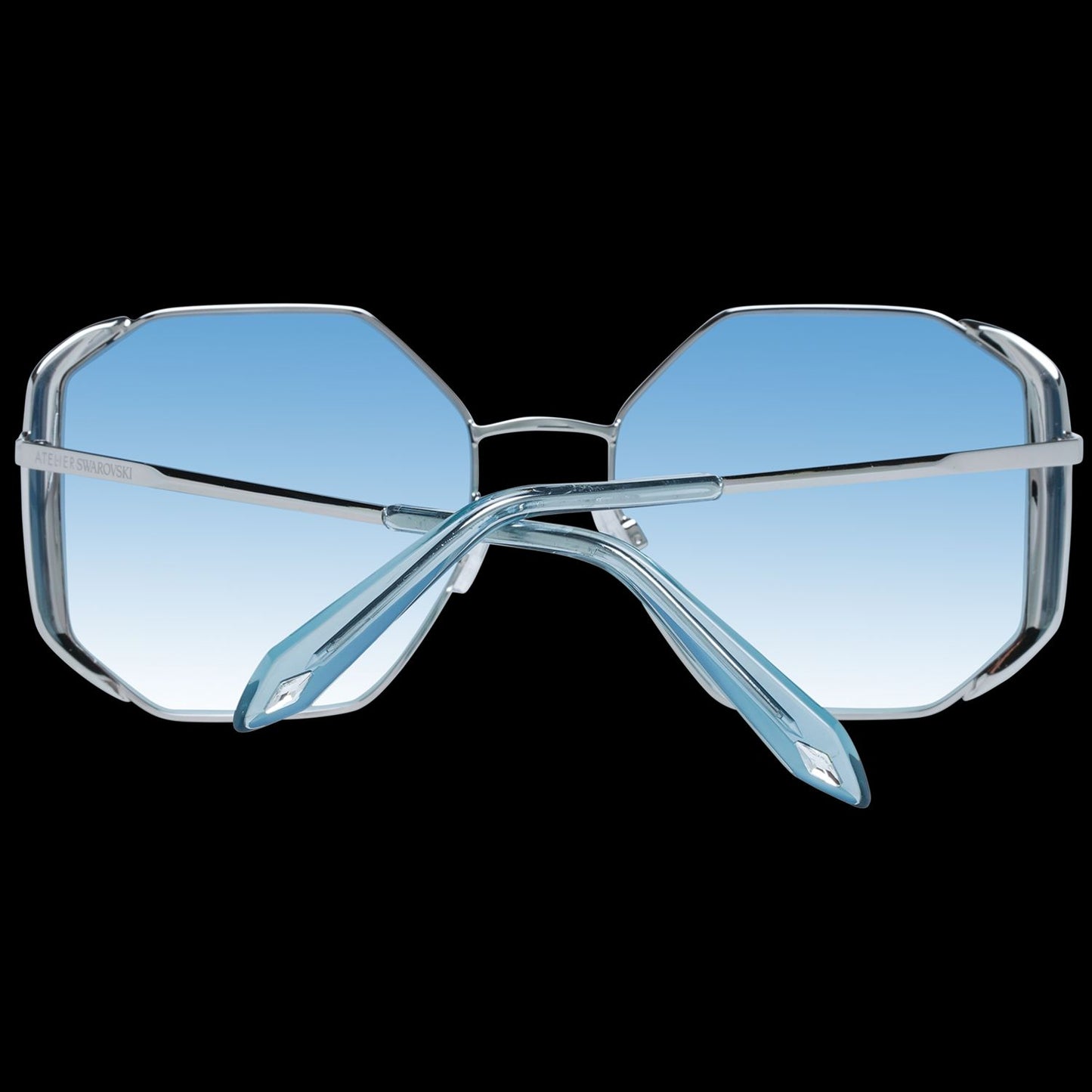 Atelier Swarovski Elegant Silver Trapezium Sunglasses