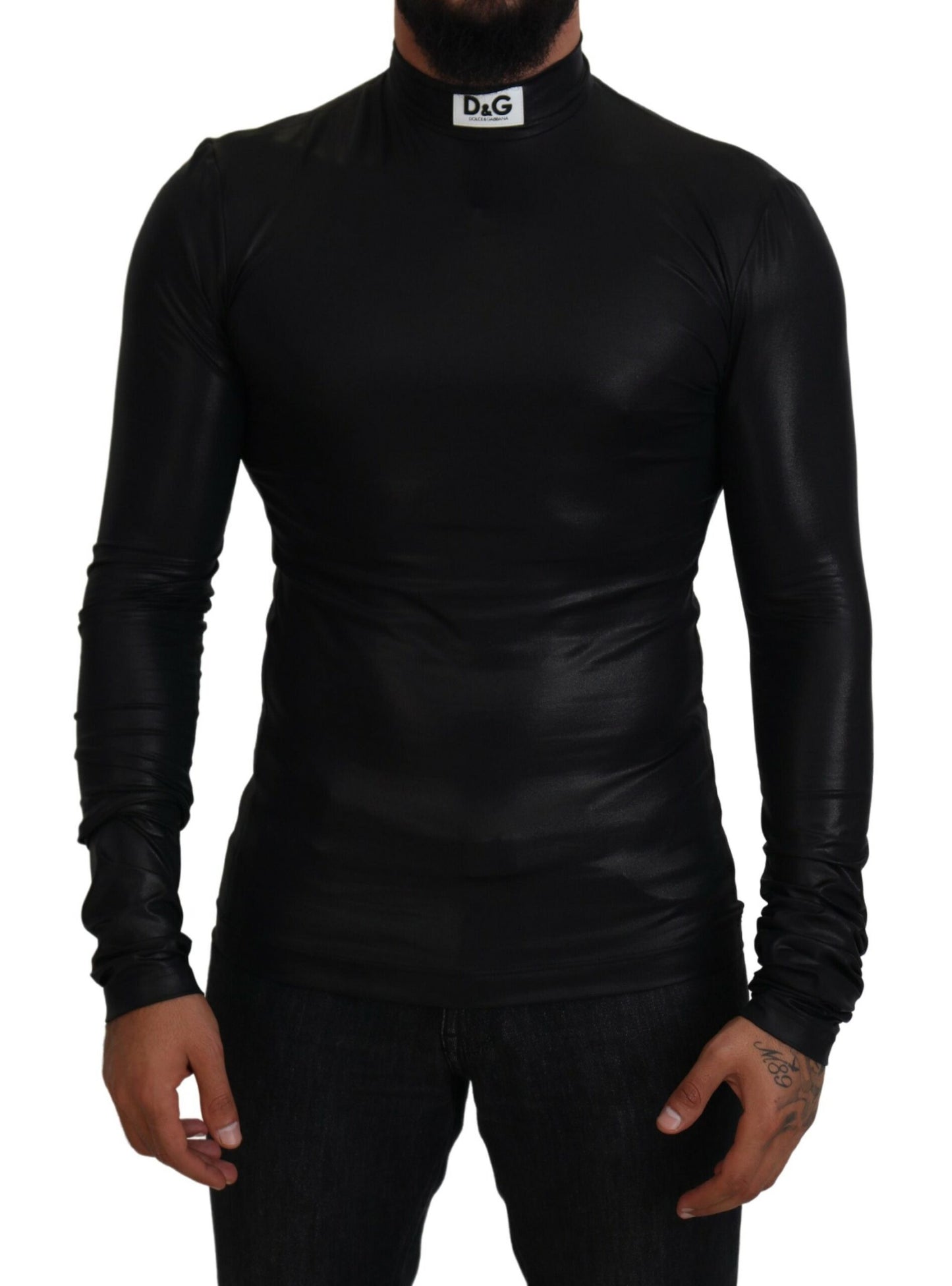 Dolce & Gabbana Elegant Black Pullover Sweater - Men's Luxury Fashion