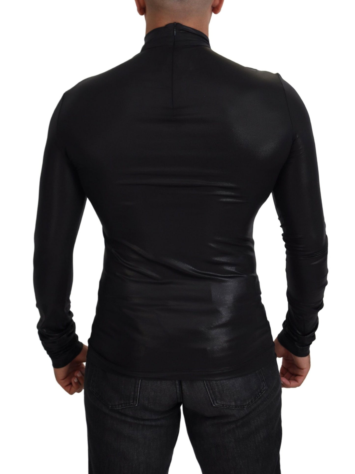 Dolce & Gabbana Elegant Black Pullover Sweater - Men's Luxury Fashion