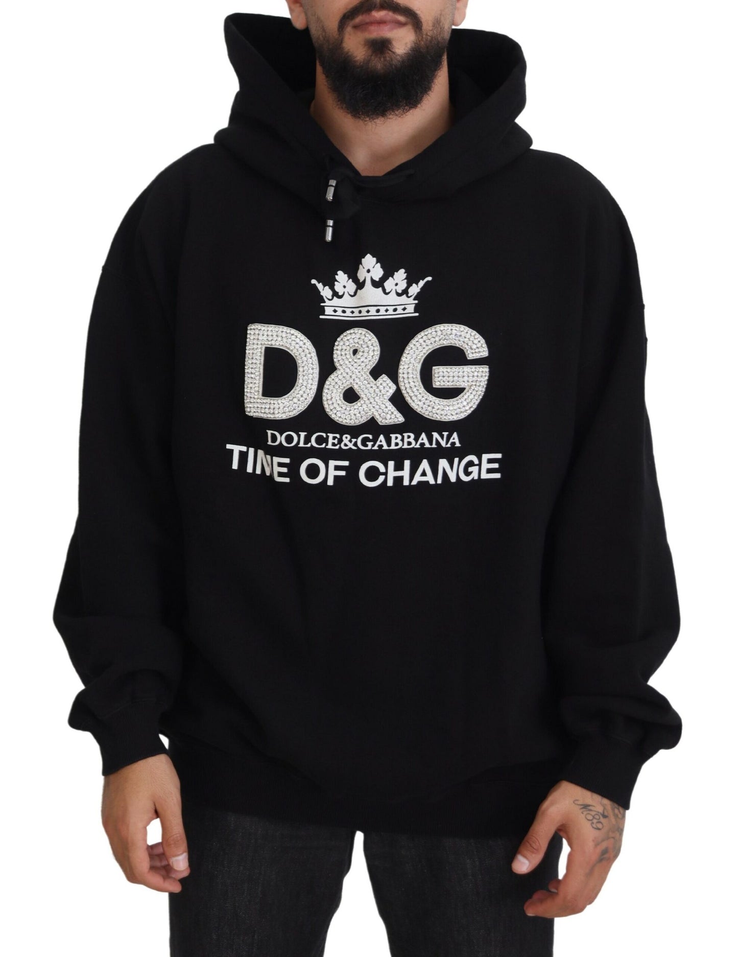 Dolce & Gabbana Elegant Black Hooded Sweater