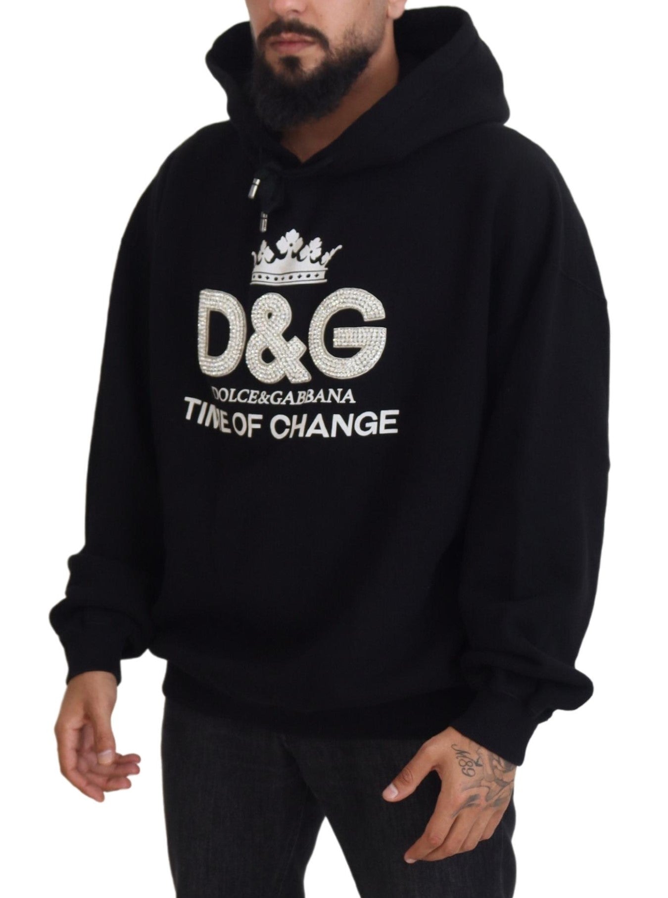 Dolce & Gabbana Elegant Black Hooded Sweater