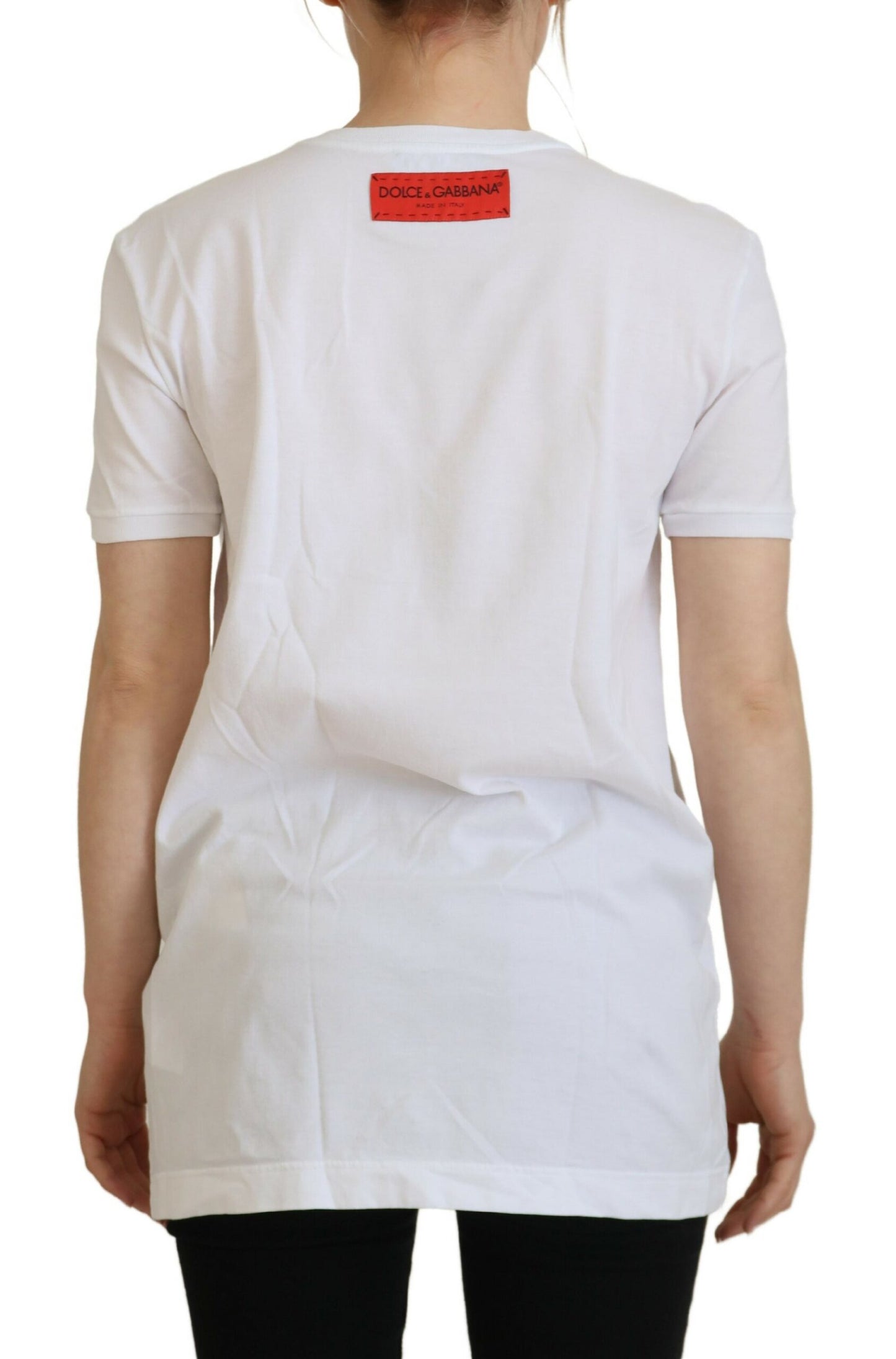 Dolce & Gabbana Chic White Cotton Logo Tee