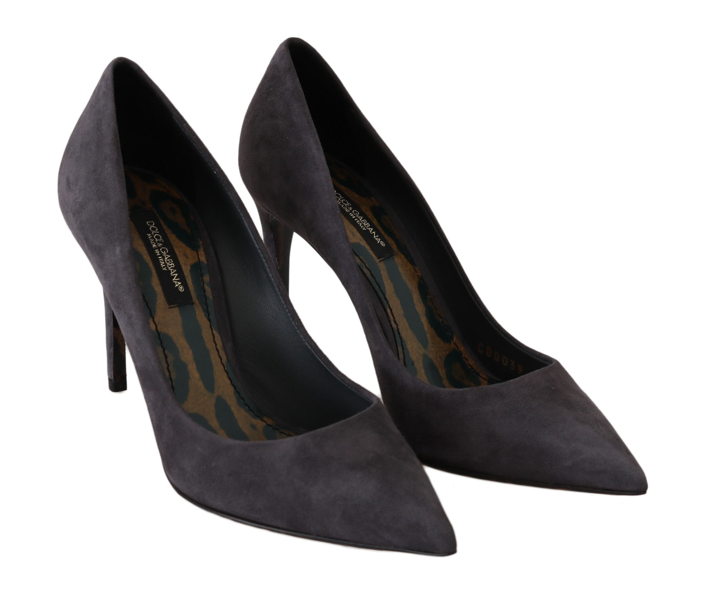 Dolce & Gabbana Elegant Gray Suede Stiletto Pumps