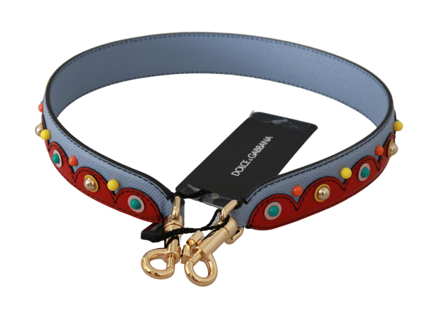 Dolce & Gabbana Elegant Blue Leather Shoulder Strap Accessory