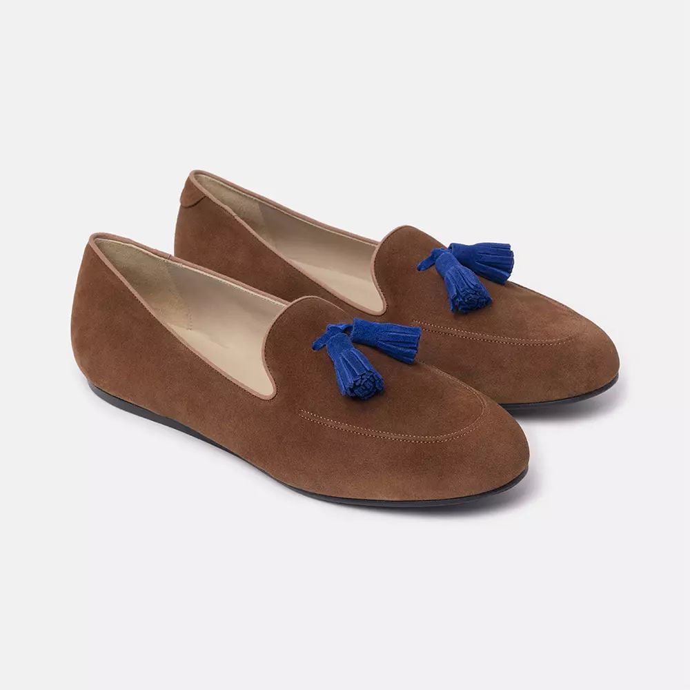 Charles Philip Elegant Suede Tassel Moccasins