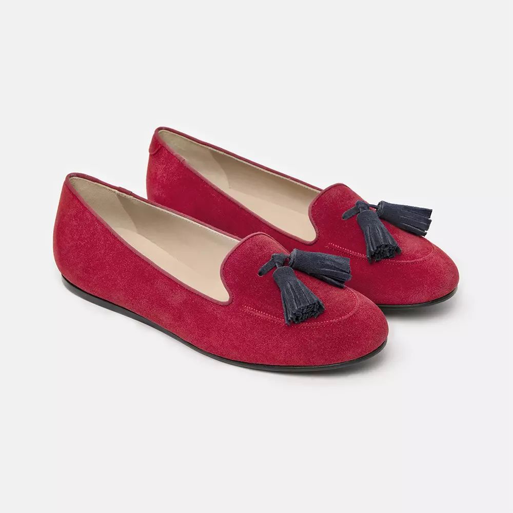 Charles Philip Elegant Suede Tasseled Moccasins