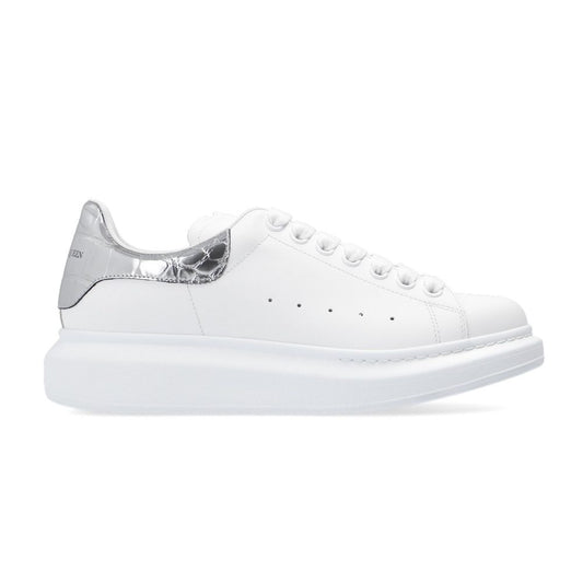 Alexander McQueen Elegant White Leather Lace-up Sneakers