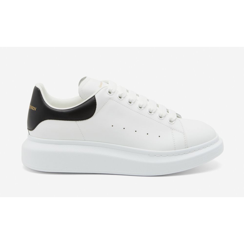 Alexander McQueen Elevated White Leather Sneakers with Oversize Sole