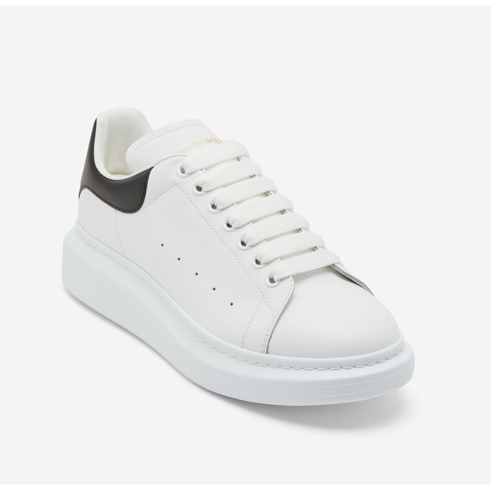 Alexander McQueen Elevated White Leather Sneakers with Oversize Sole