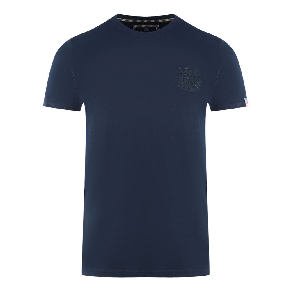 Aquascutum Classic Cotton Logo Tee with Union Jack Detail