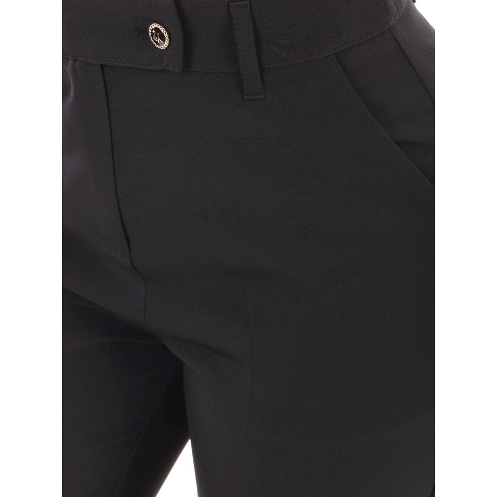 Yes Zee Elegant Black Trousers with Regular Fit