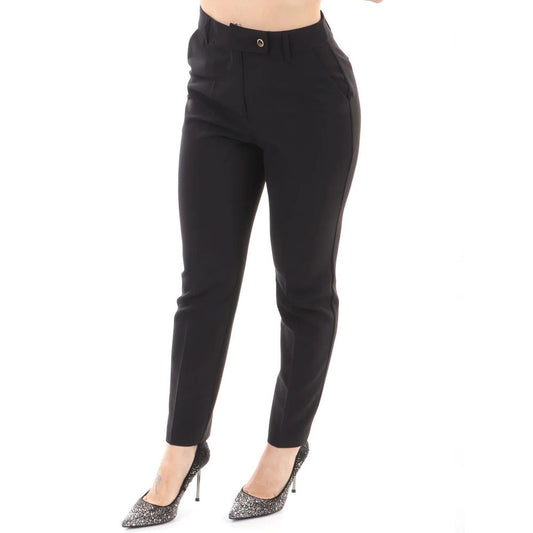 Yes Zee Elegant Black Trousers with Regular Fit