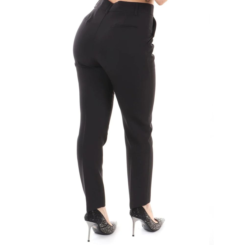 Yes Zee Elegant Black Trousers with Regular Fit