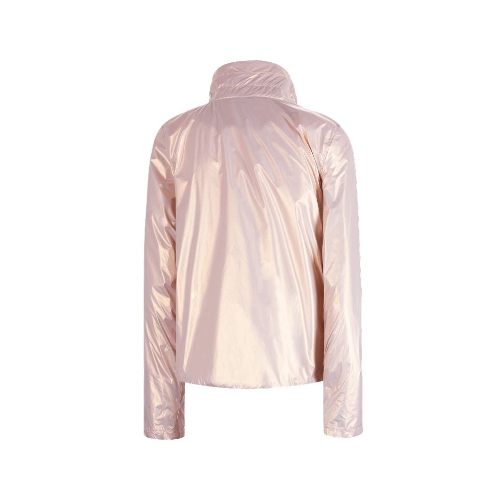 Yes Zee Pearlescent Pink Nylon Jacket with Triple Zip