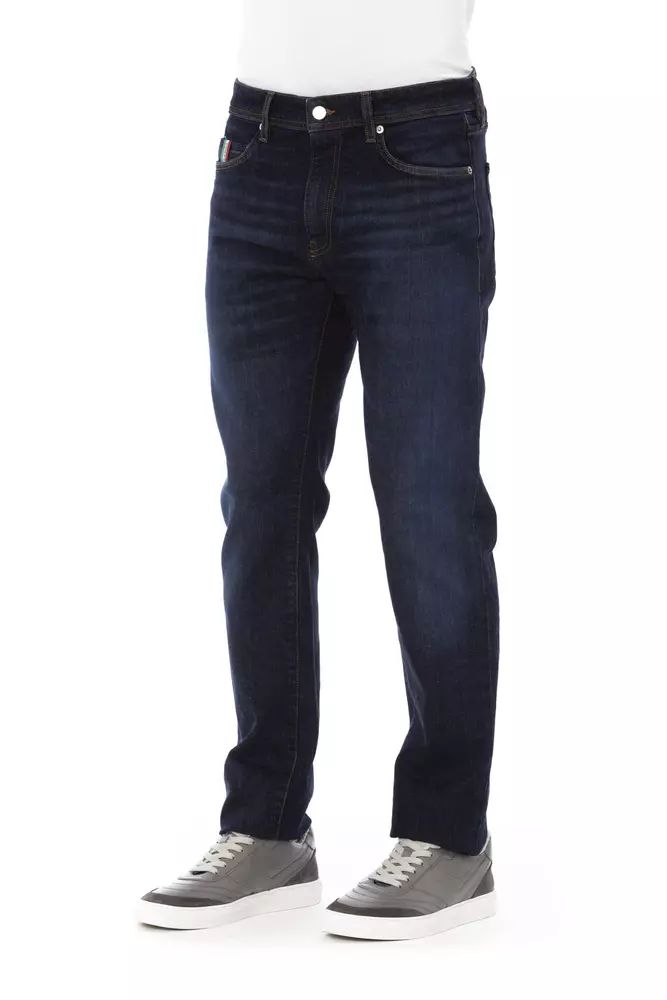 Baldinini Trend Chic Tricolor Accent Men's Denim