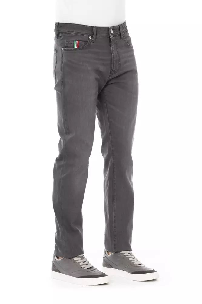 Baldinini Trend Chic Tricolor Inset Jeans for Gentlemen