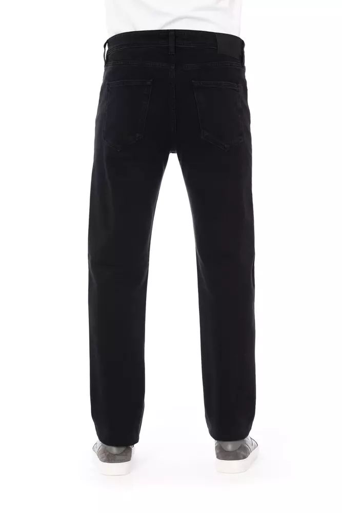 Baldinini Trend Chic Black Cotton Blend Jeans for Men