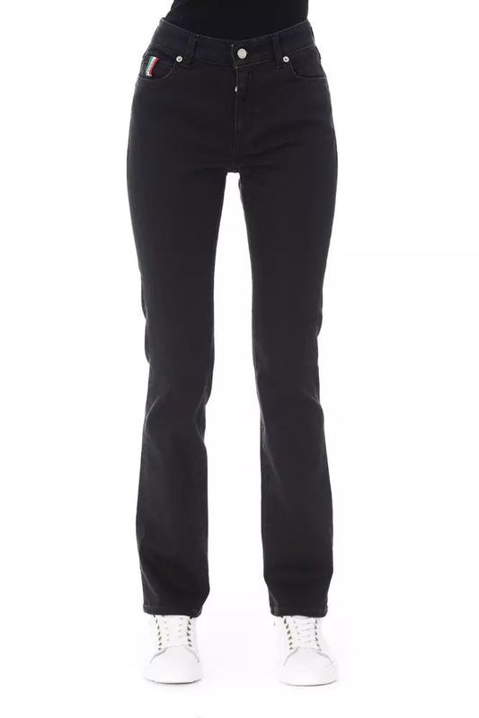 Baldinini Trend Elegant Black Cotton Stretch Jeans