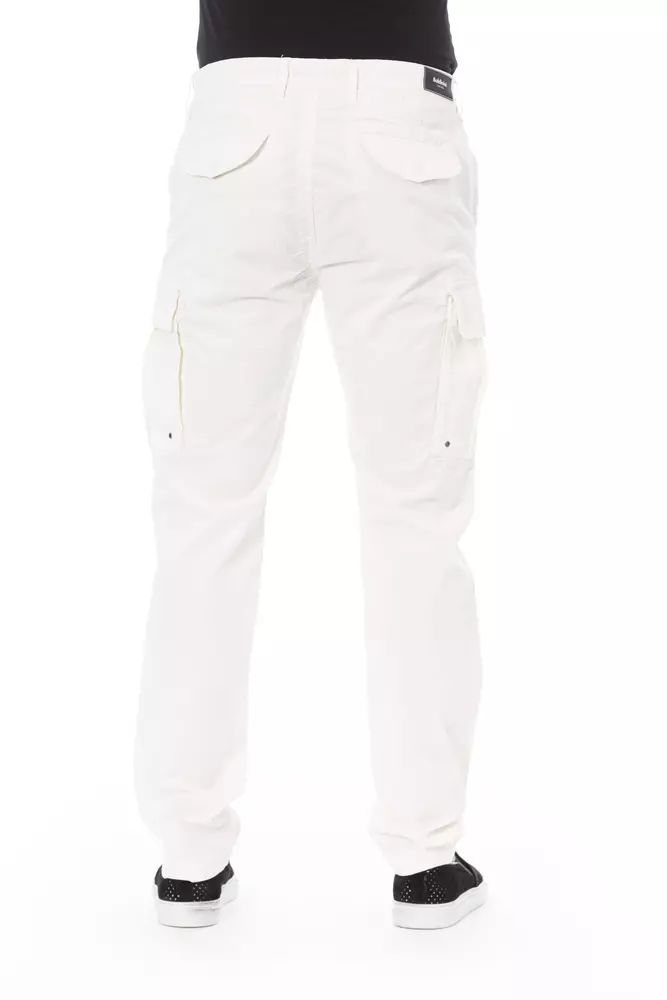 Baldinini Trend Chic White Cargo Trousers - Tailored Fit & Stretch