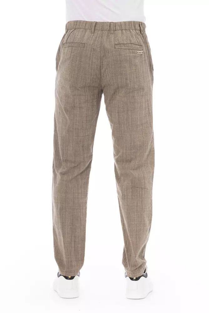 Baldinini Trend Elegant Beige Chino Trousers for Men