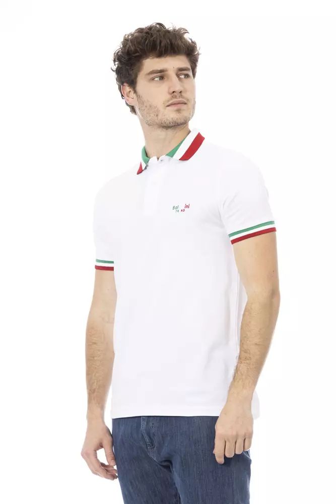 Baldinini Trend Chic Tricolor Collar Polo Shirt