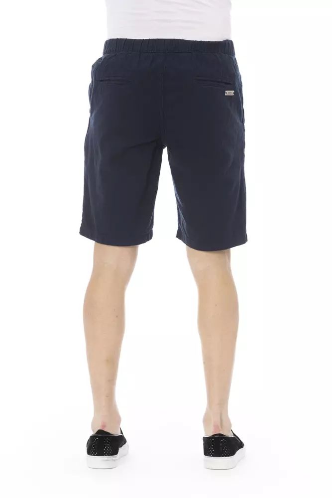 Baldinini Trend Chic Blue Bermuda Shorts with Drawstring Closure