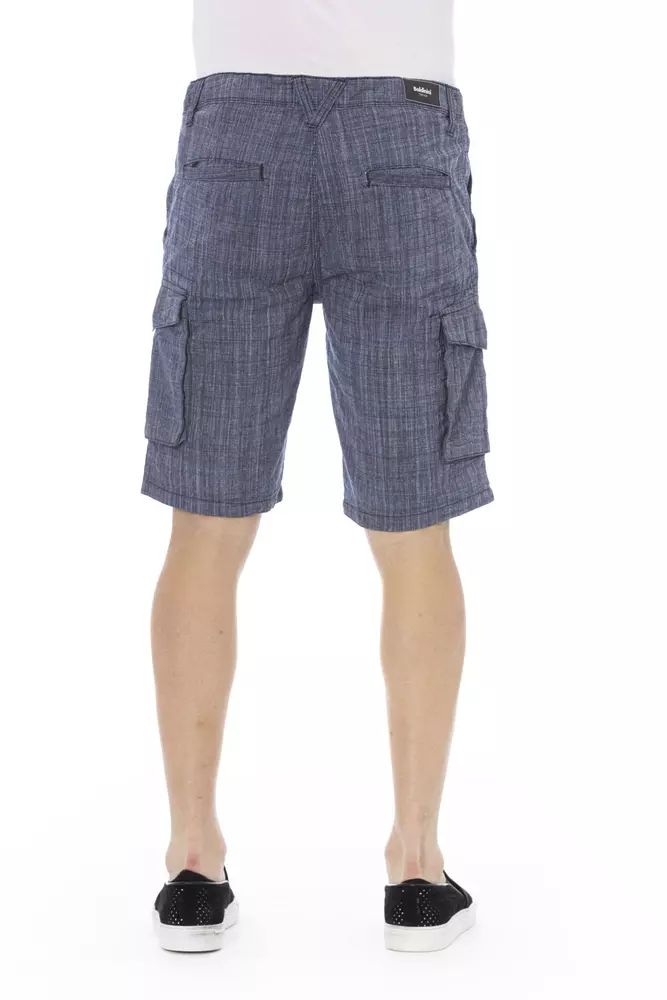 Baldinini Trend Chic Blue Cotton Cargo Shorts