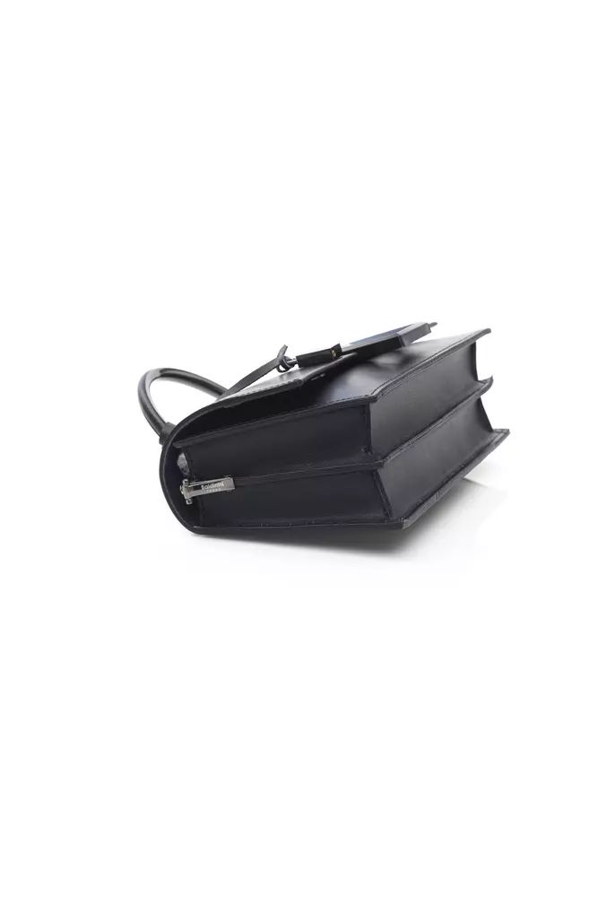 Baldinini Trend Chic Black Leather Shoulder Bag