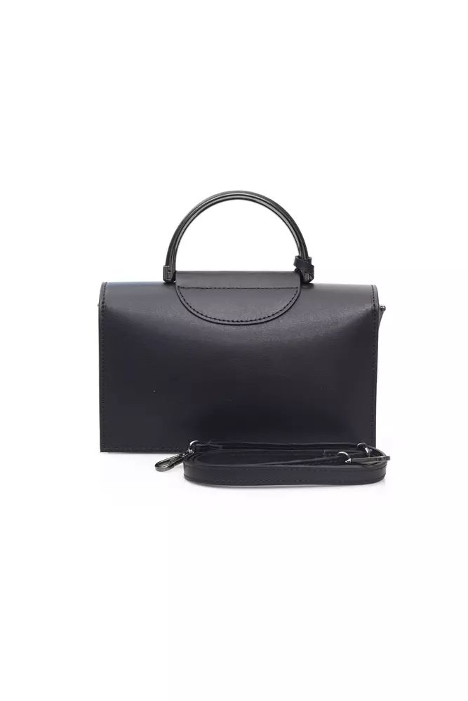 Baldinini Trend Chic Black Leather Shoulder Bag