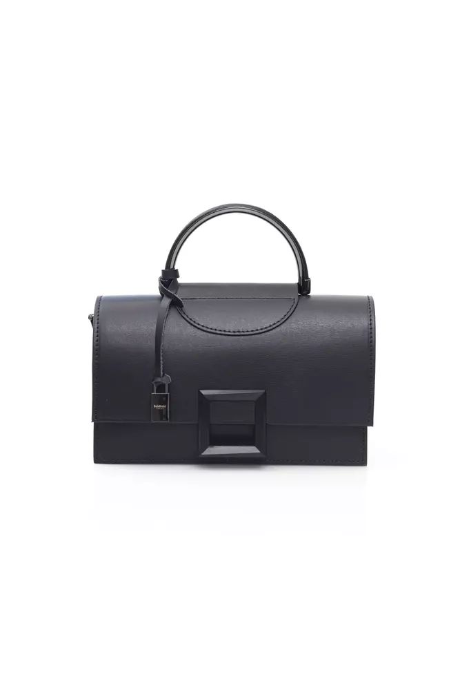 Baldinini Trend Chic Black Leather Shoulder Bag