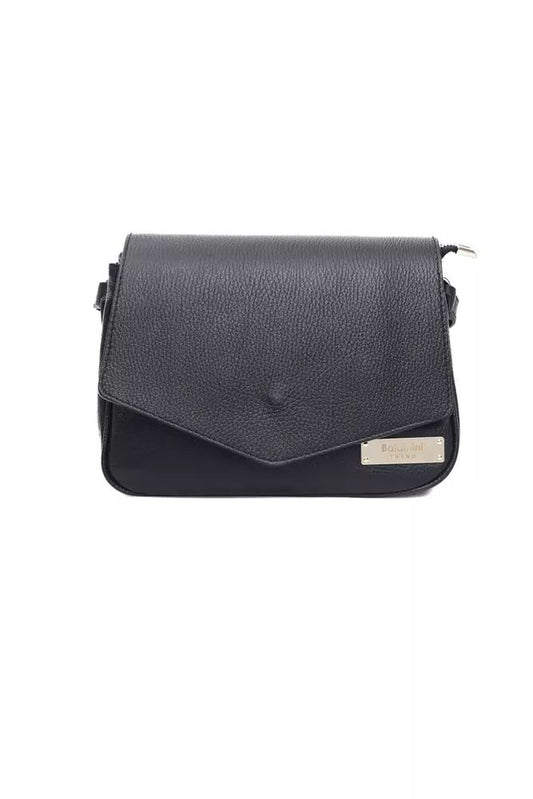 Baldinini Trend Elegant Black Leather Shoulder Bag