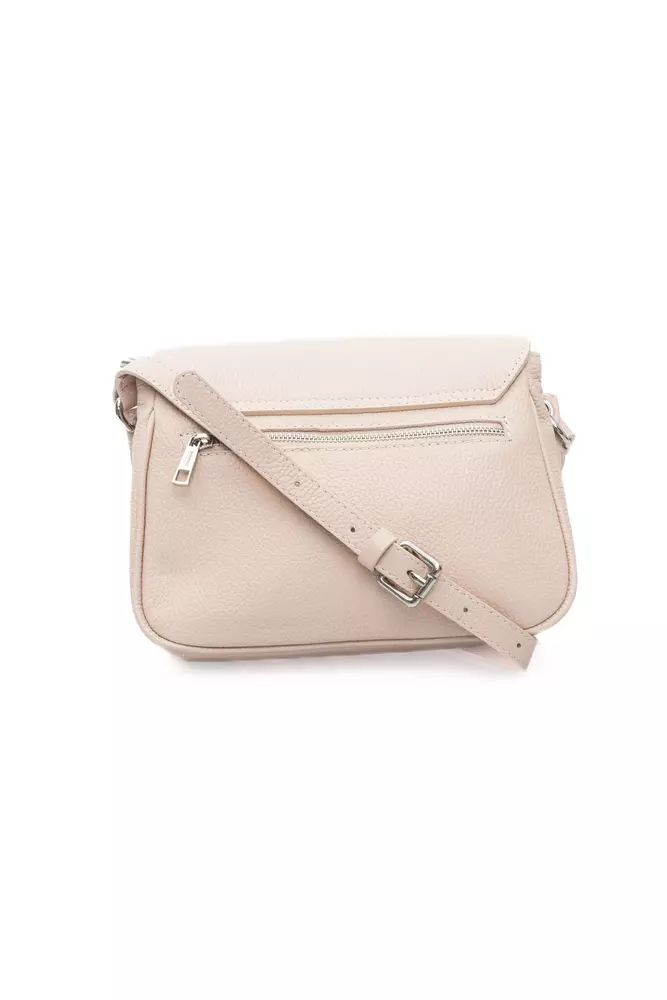 Baldinini Trend Chic Pink Leather Shoulder Bag