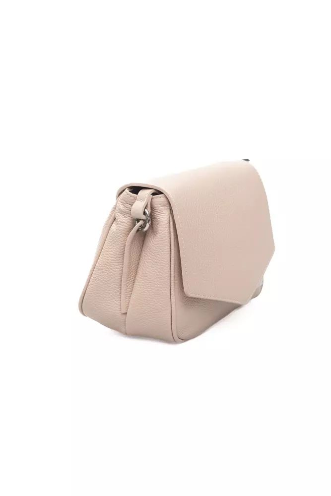 Baldinini Trend Chic Pink Leather Shoulder Bag