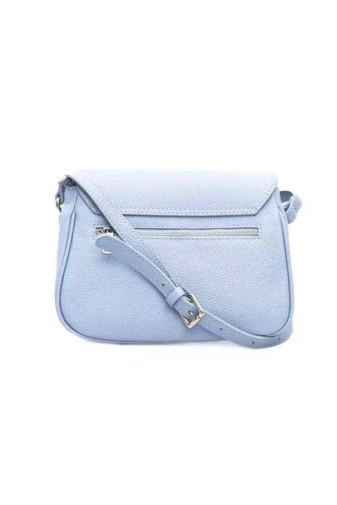 Baldinini Trend Chic Light Blue Leather Shoulder Bag