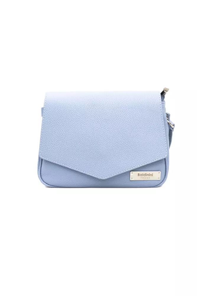 Baldinini Trend Chic Light Blue Leather Shoulder Bag