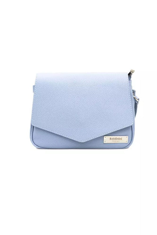 Baldinini Trend Chic Light Blue Leather Shoulder Bag