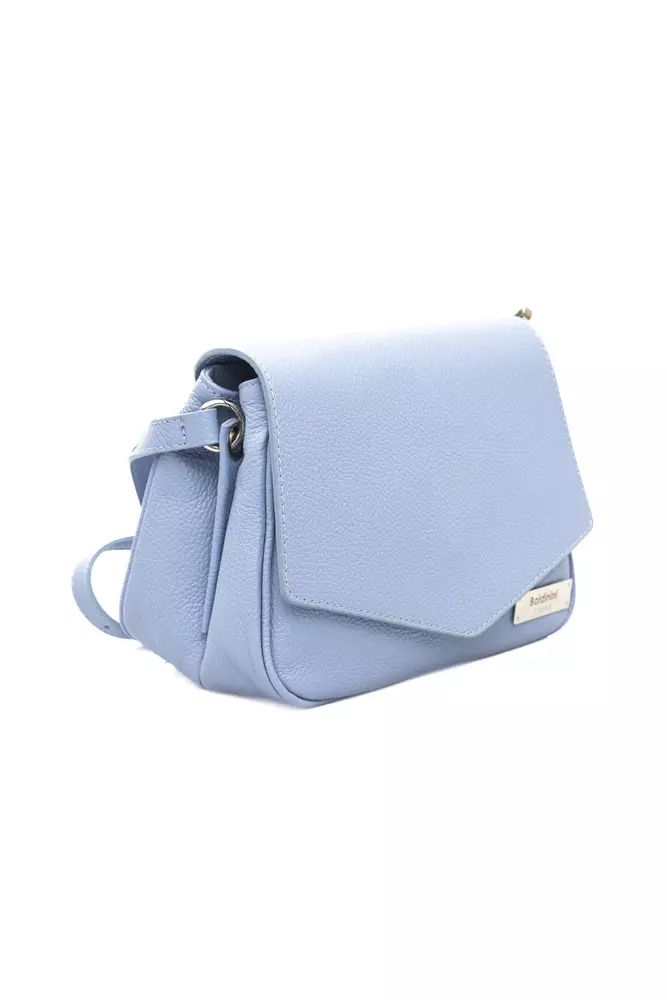 Baldinini Trend Chic Light Blue Leather Shoulder Bag