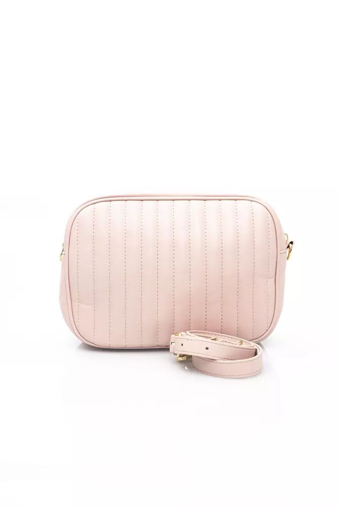 Baldinini Trend Elegant Pink Shoulder Bag with Golden Accents