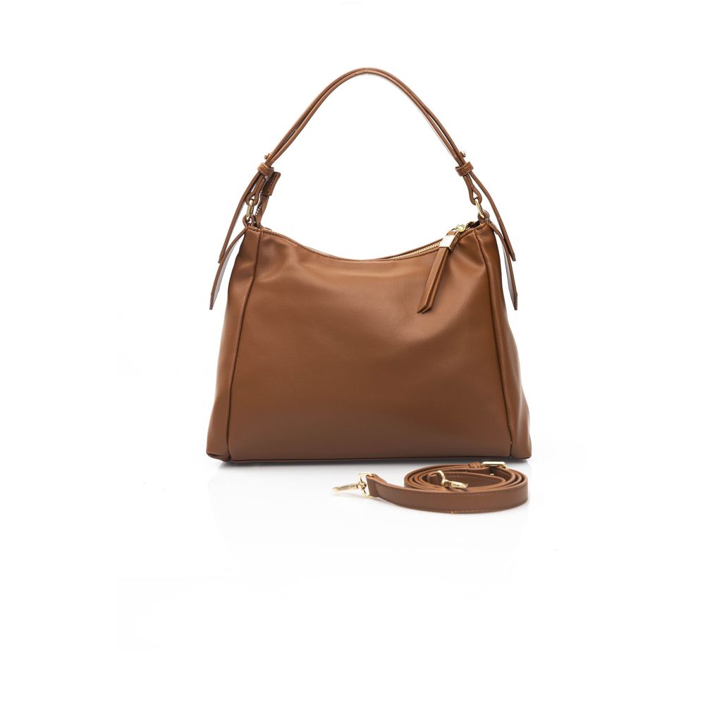 Baldinini Trend Elegant Brown Shoulder Bag with Golden Accents