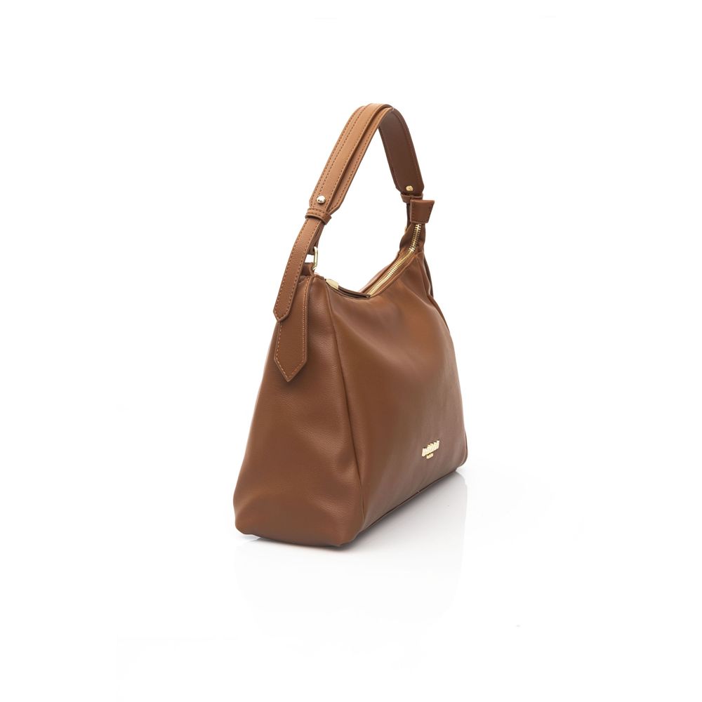 Baldinini Trend Elegant Brown Shoulder Bag with Golden Accents