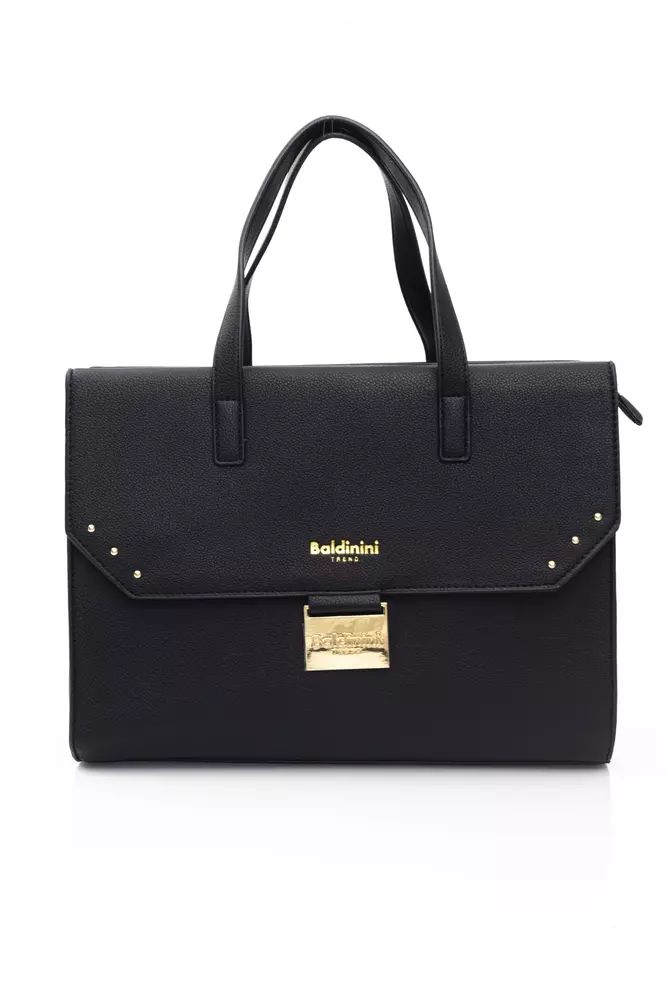 Baldinini Trend Elegant Black Polyethylene Shoulder Bag