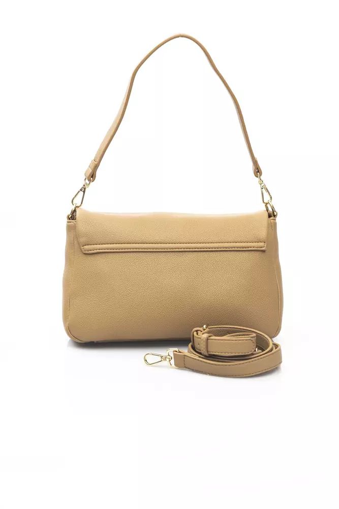 Baldinini Trend Golden Detail Beige Shoulder Bag